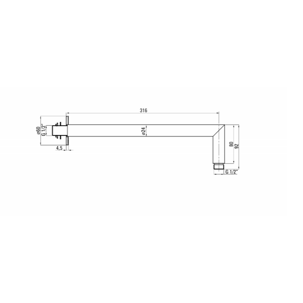 Set de dus incastrat cu baterie termostatica inclusa, auriu lucios, Deante, Box [5]