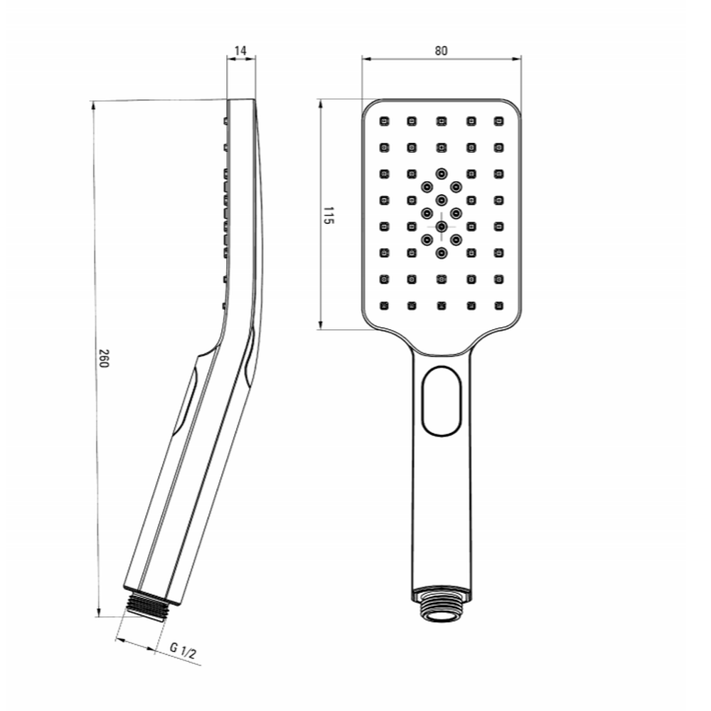 Set de dus incastrat cu baterie termostatica inclusa, negru mat, Deante, Box [13]