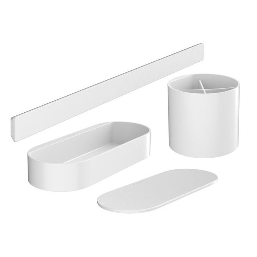 Set accesorii baie culoare alb mat Hansgrohe WallStoris 27968700