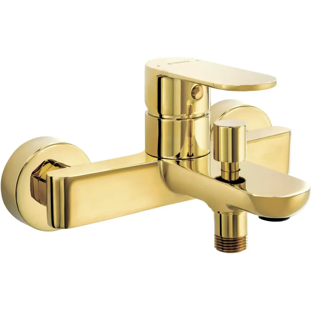 Set baterie cada si baterie lavoar Deante Alpinia cu accesorii baie Deante Silia, auriu [2]