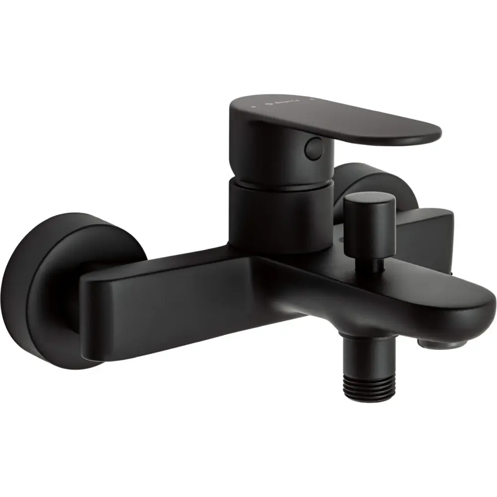 Set baterie cada si baterie lavoar Deante Alpinia cu accesorii baie Deante Round, negru [2]