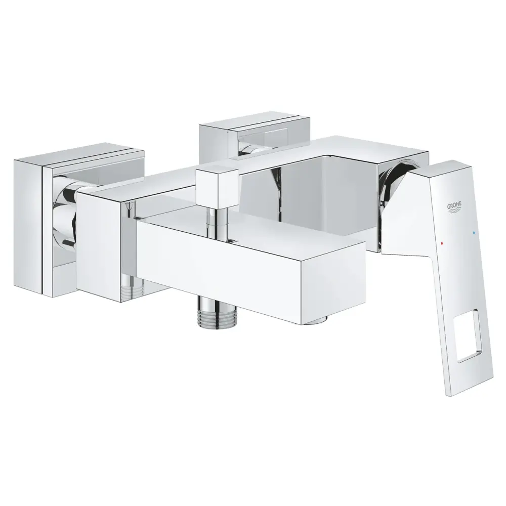 Set baterie cada si baterie lavoar Grohe Eurocube cu accesorii baie Grohe Essentials, crom lucios [2]