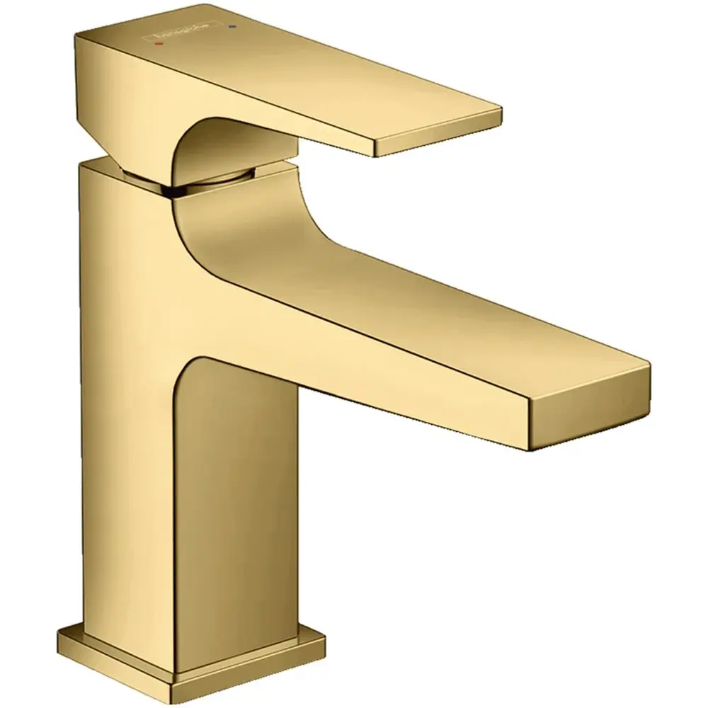 Set baterie cada si baterie lavoar Hansgrohe Metropol cu accesorii baie Hansgrohe AddStoris, auriu lucios [2]