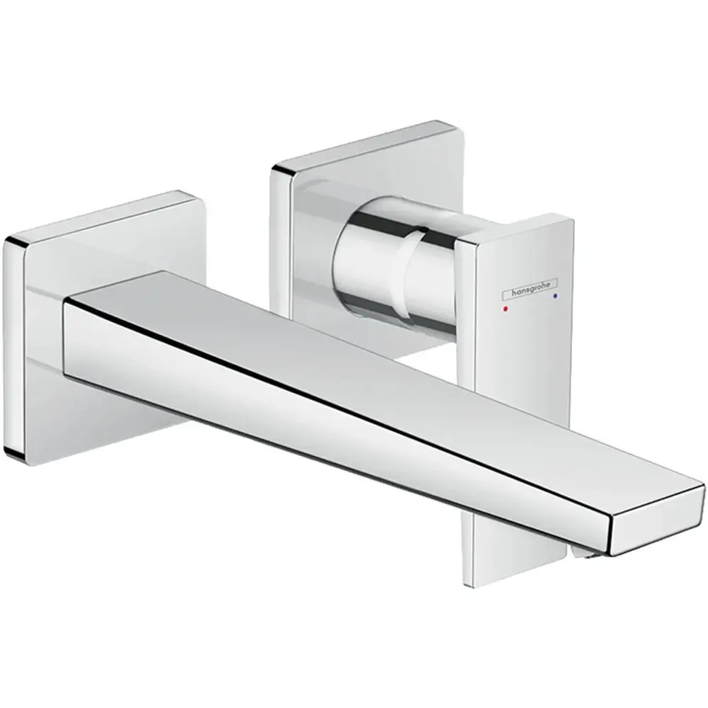 Set baterie cada si baterie lavoar Hansgrohe Metropol cu accesorii baie Hansgrohe AddStoris, crom lucios [3]