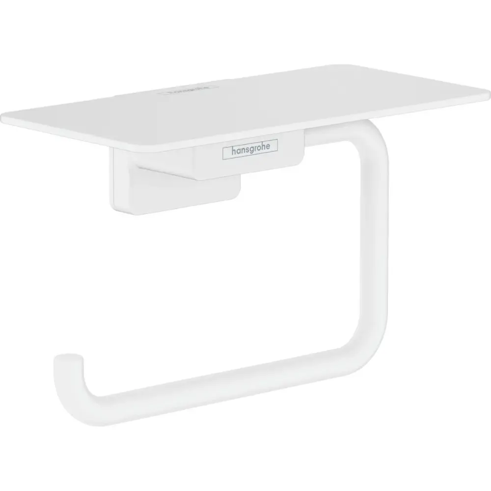 Set baterie cada si baterie lavoar Hansgrohe Talis cu accesorii baie Hansgrohe AddStoris, alb mat [6]