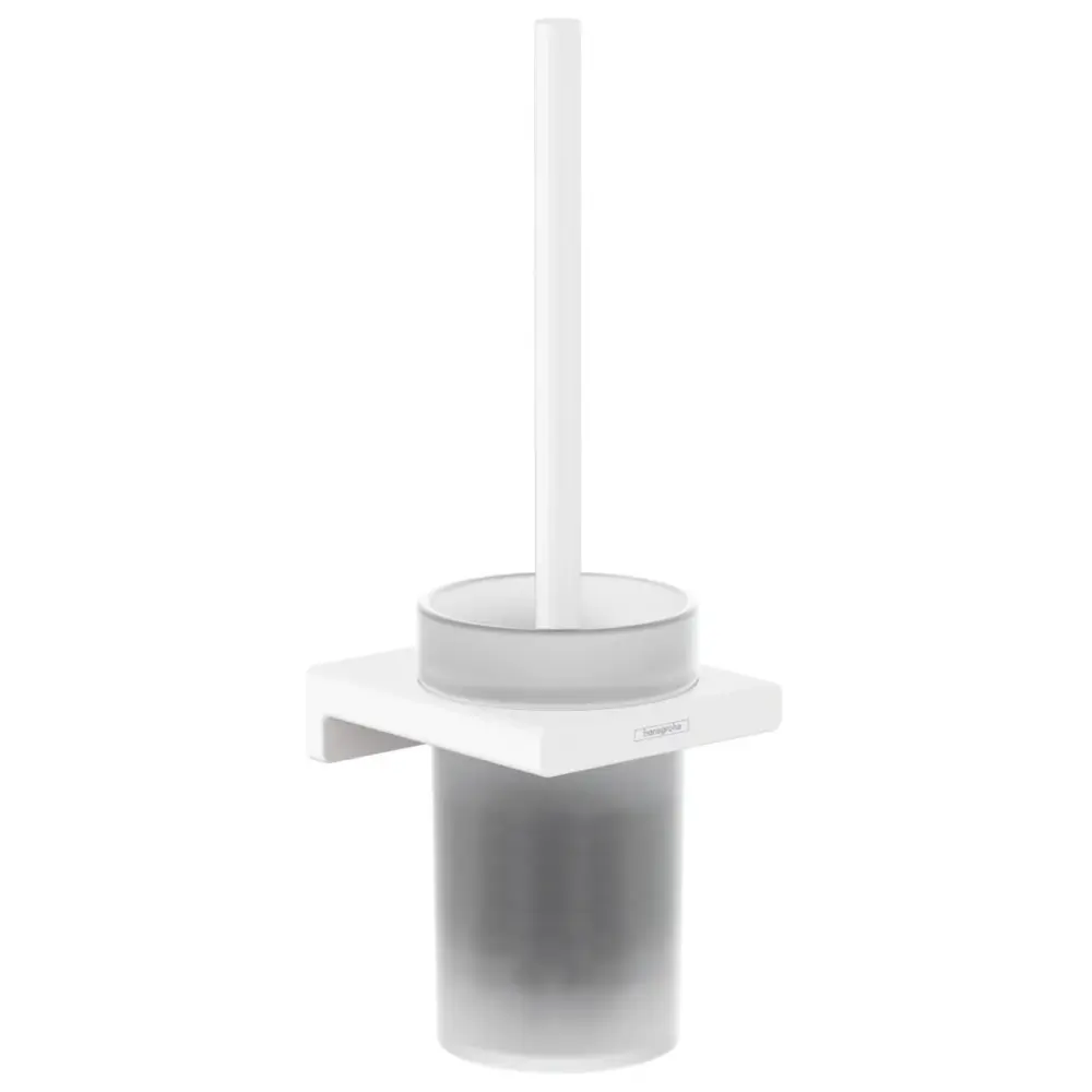 Set baterie cada si baterie lavoar Hansgrohe Talis cu accesorii baie Hansgrohe AddStoris, alb mat [5]