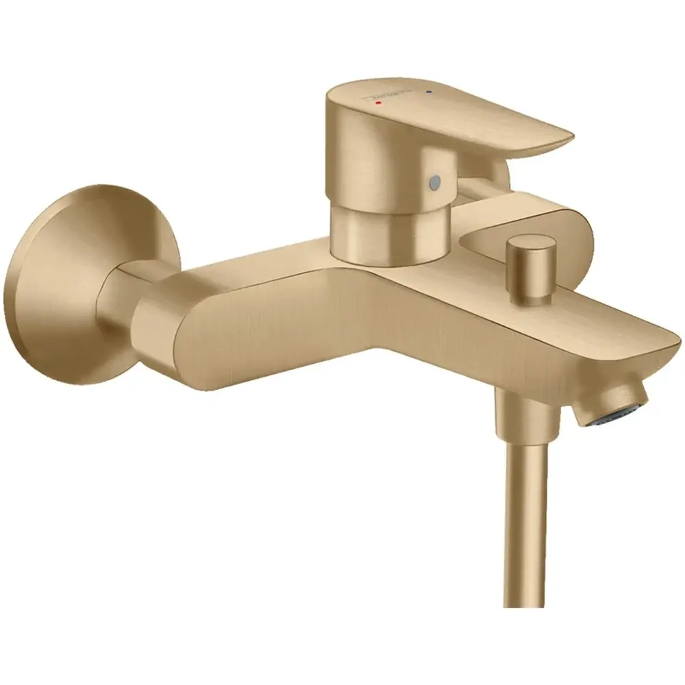 Set baterie cada si baterie lavoar Hansgrohe Talis cu accesorii baie Hansgrohe AddStoris, bronz periat [2]
