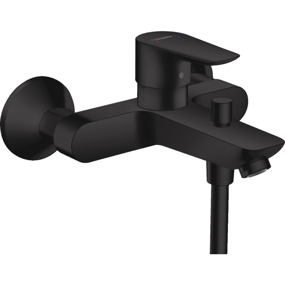 Set baterie cada si baterie lavoar Hansgrohe Talis cu accesorii Hansgrohe AddStoris, negru [3]