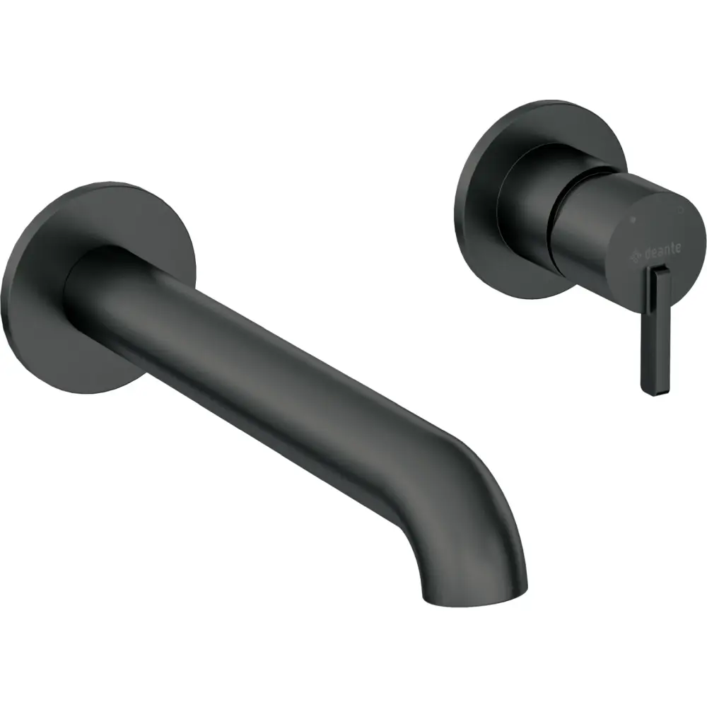 Set baterie dus si baterie lavoar incastrate Deante Silia cu accesorii baie Deante Round, negru [3]