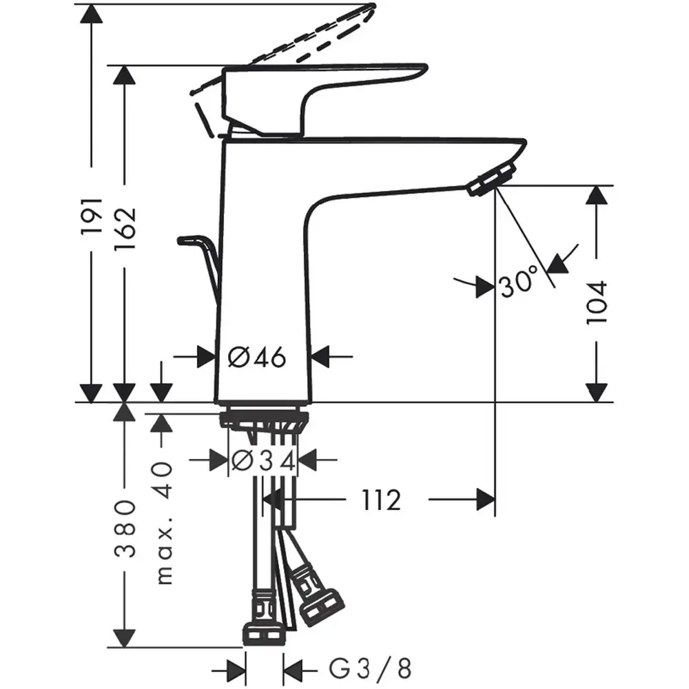Set baterie lavoar Hansgrohe Talis si accesorii baie Hansgrohe AddStoris, auriu - Hansgrohe [3]