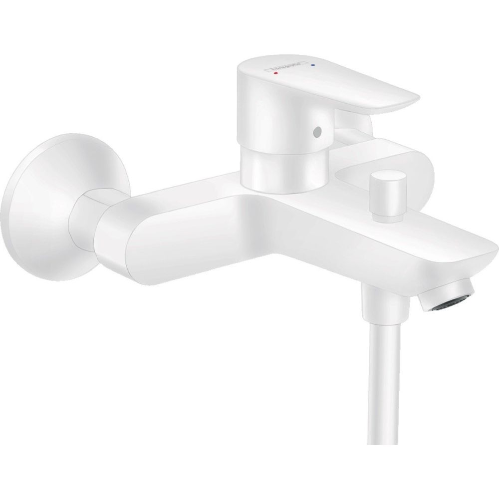 Set baterie lavoar, baterie cada si set de dus, alb mat, Hansgrohe Talis E [3]