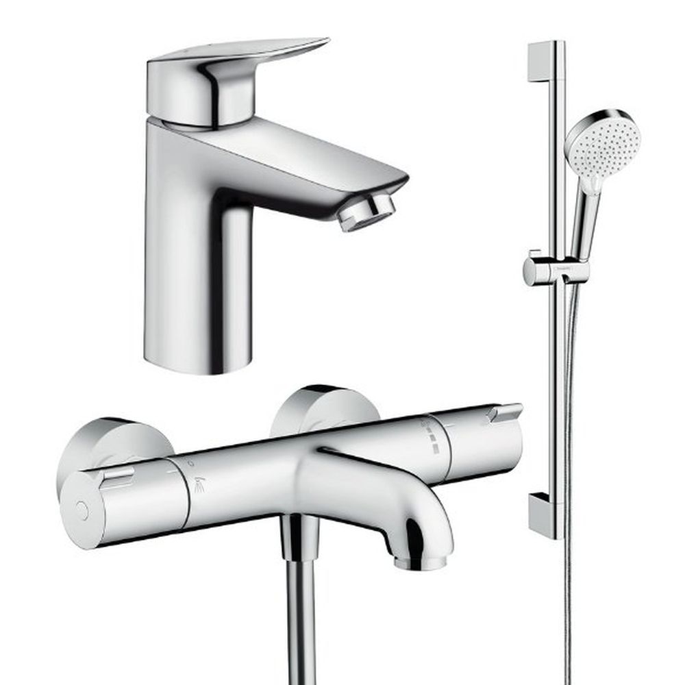 Hansgrohe Set baterie lavoar, baterie cada termostatata…