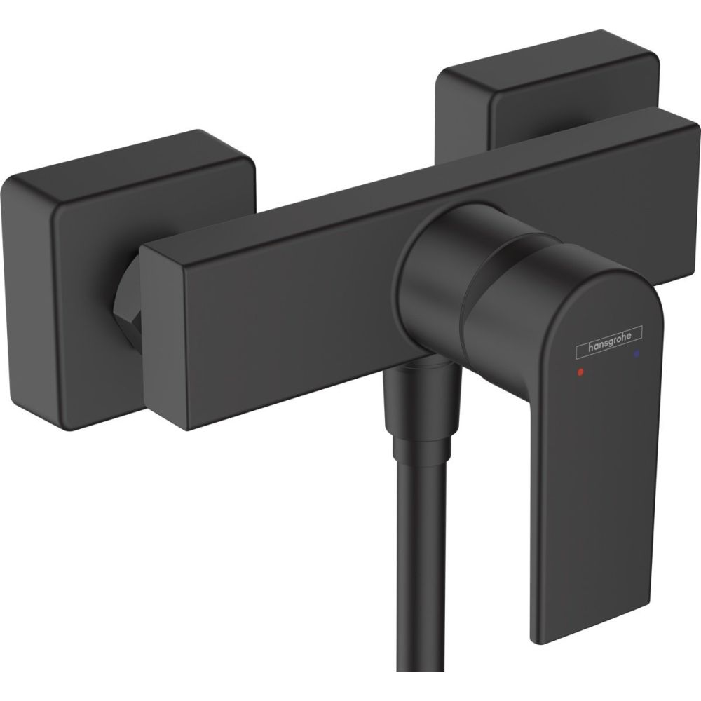 Set baterie lavoar, baterie dus si set de dus, negru mat, Hansgrohe Vernis Shape [3]
