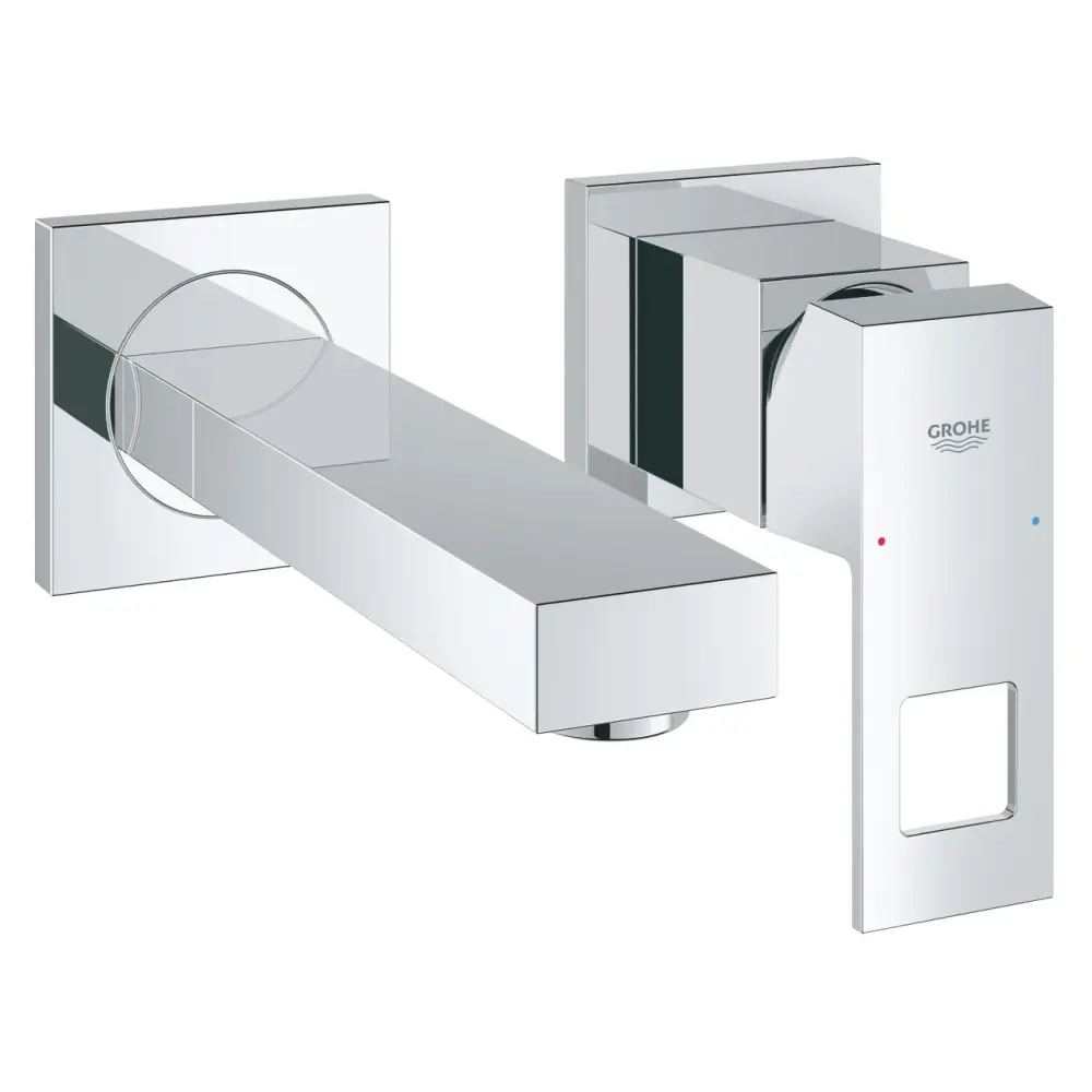 Set baterie lavoar incastrata Grohe Eurocube si accesorii baie Grohe Essentials, crom [2]