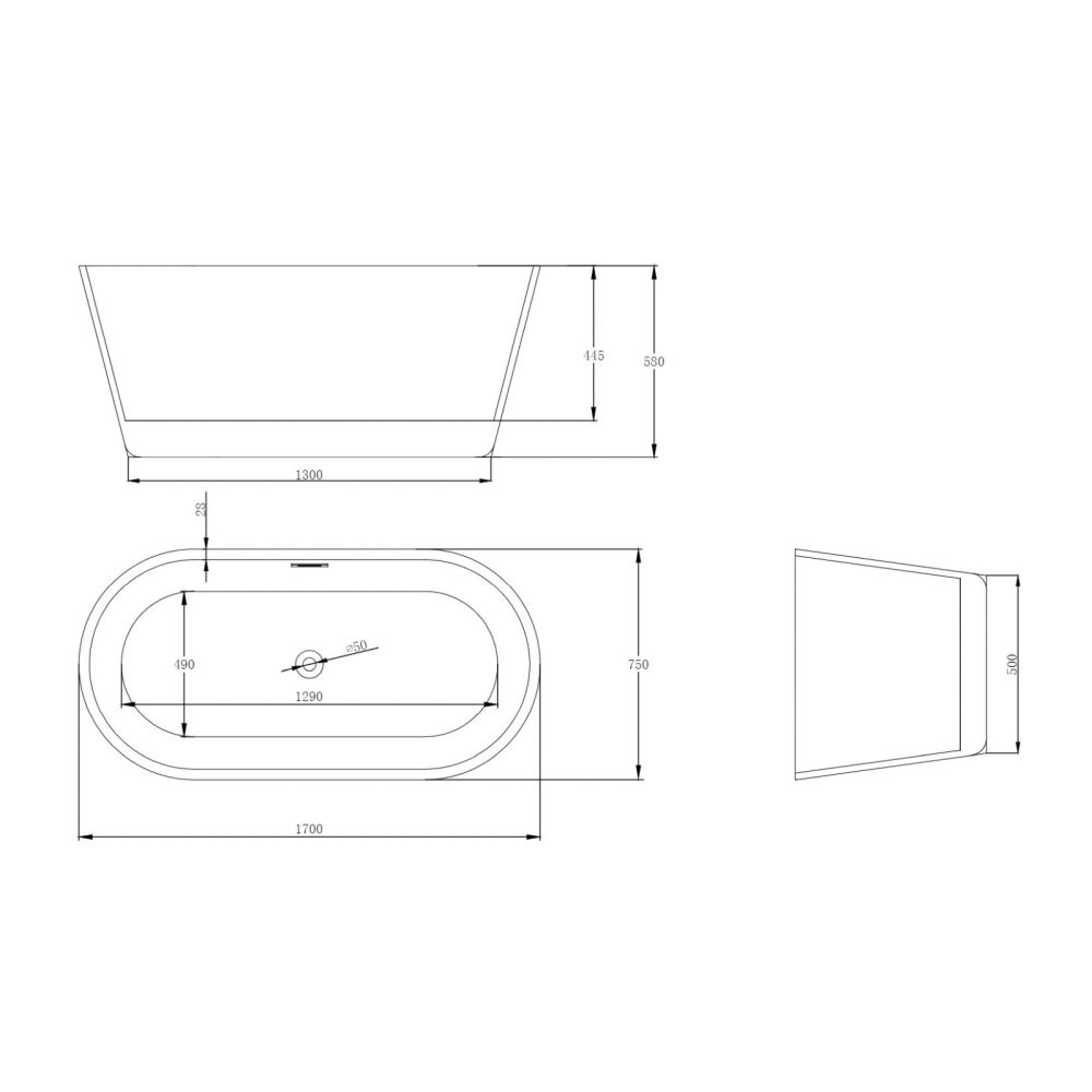 Set cada freestanding ovala, vas wc rimless cu capac soft close, rezervor incastrat si clapeta alb lucios [2]