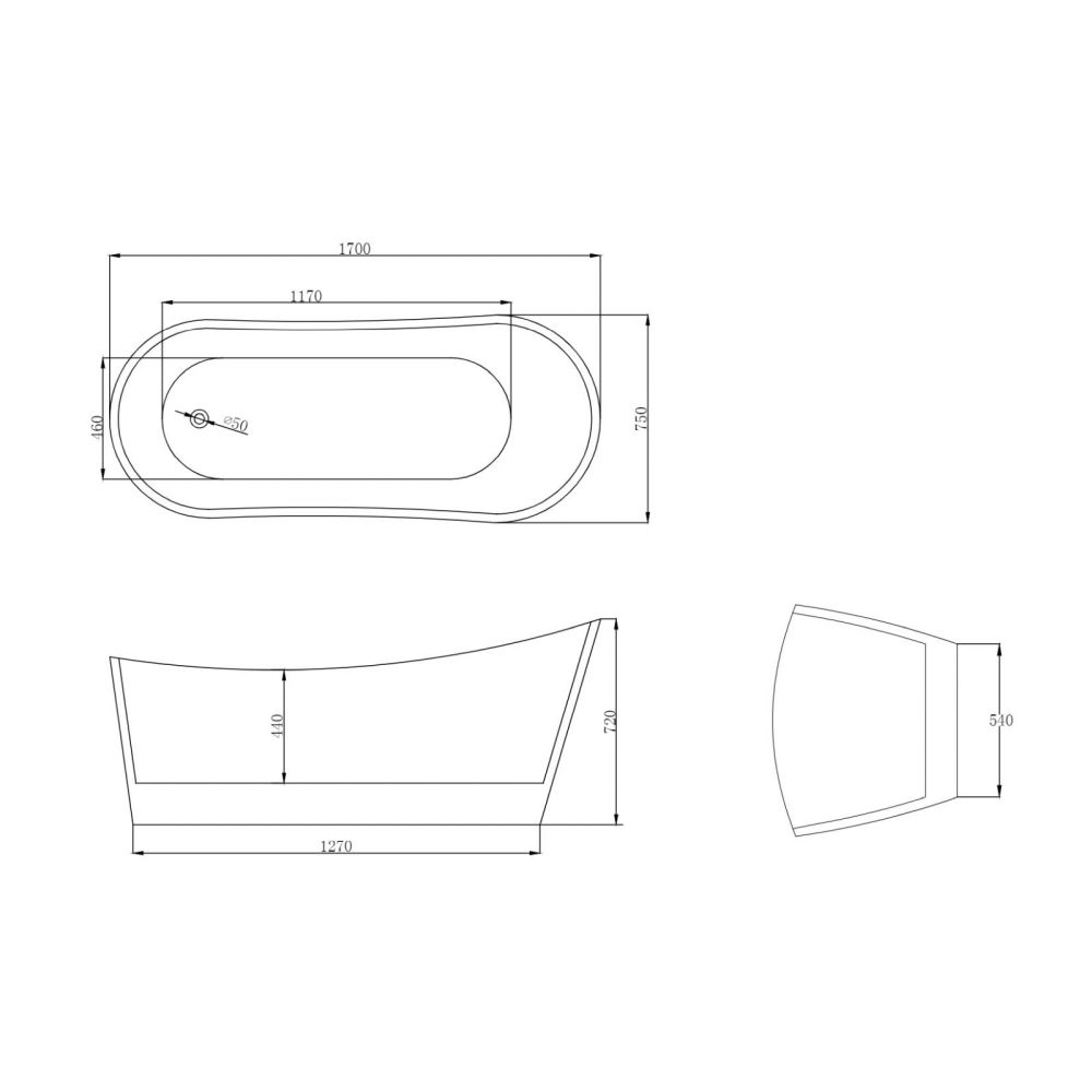 Set cada freestanding ovala, vas wc rimless cu capac soft close, rezervor incastrat si clapeta crom lucios [2]