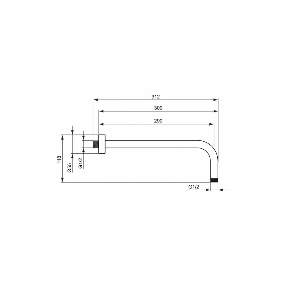 Sistem de dus termostatic, crom, palarie, dus, baterie, incastrat,  Ideal Standard Ceraflex [5]