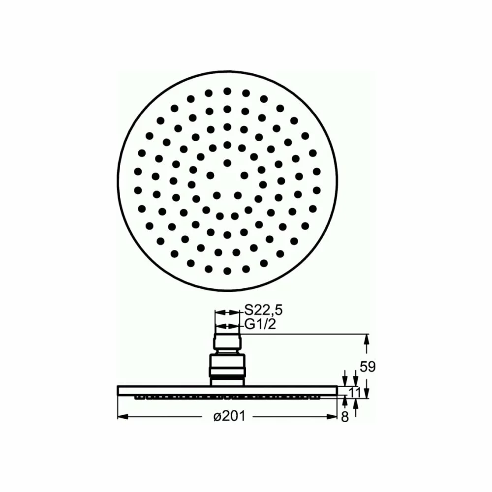 Sistem de dus termostatic, crom, palarie, dus, baterie, incastrat,  Ideal Standard Ceraflex [6]