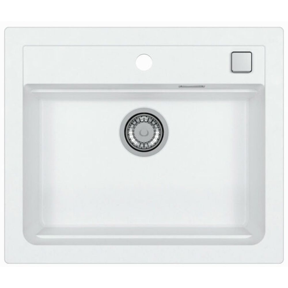 Set chiuveta bucatarie compozit Atrox 30 alba, baterie bucatarie Kati alba si accesorii [2]