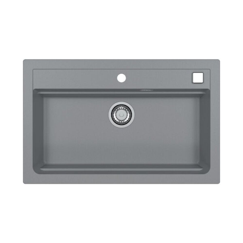 Set chiuveta bucatarie compozit Atrox 40 gri, baterie bucatarie Kati gri si accesorii [2]