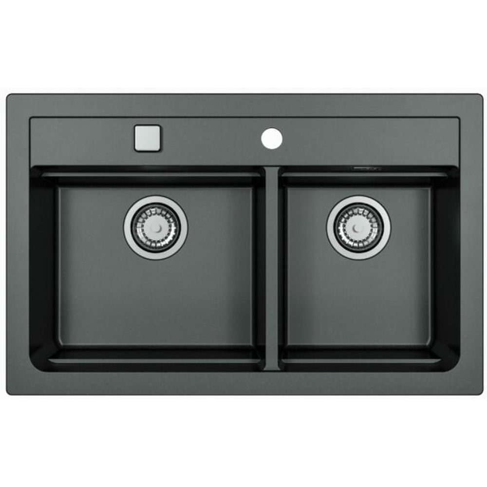 Set chiuveta bucatarie compozit Atrox 50 neagra, baterie bucatarie Kati neagra si accesorii [2]