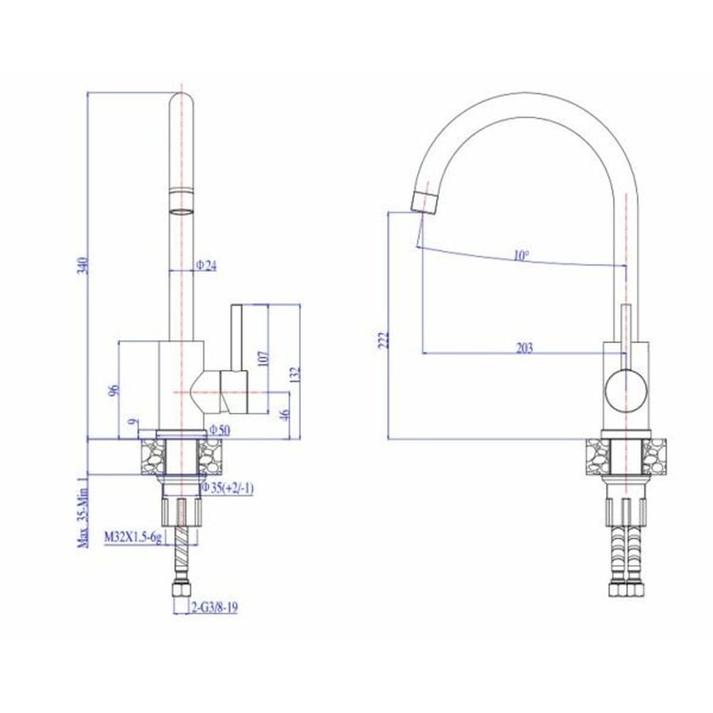Set chiuveta bucatarie compozit Atrox 50 alba, baterie bucatarie Kati alba si accesorii [6]