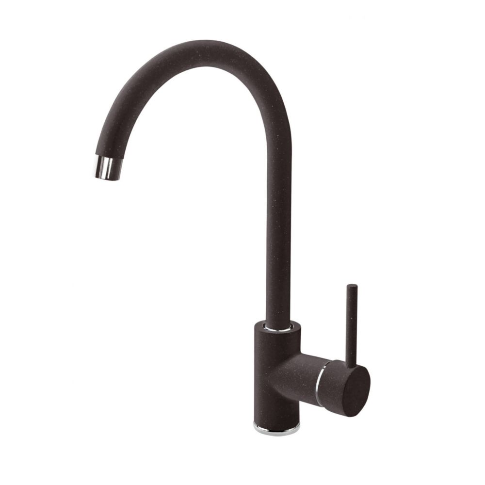 Set chiuveta bucatarie compozit neagra, cu picurator si baterie bucatarie inclusa, Corio [2]