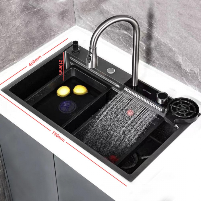 Set chiuveta bucatarie multifunctionala cu baterie si dus extractibil , accesorii incluse [5]