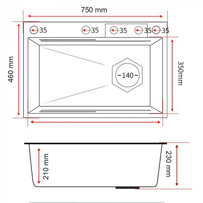 Set chiuveta neagra bucatarie multifunctionala cu baterie si dus extractibil, display digital si 3 functii de curgere [5]