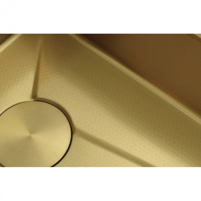 Set chiuveta bucatarie multifunctionala cu accesorii din inox 750x460, auriu periat, Top Ceramic [4]