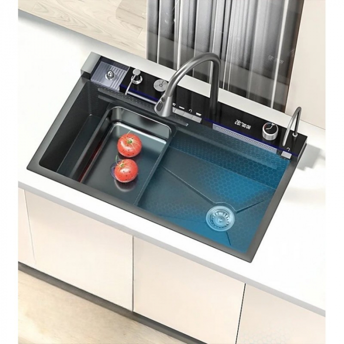 Set chiuveta bucatarie multifunctionala, dimensiune 750x460, culoare gri antracit, Top Ceramic [8]
