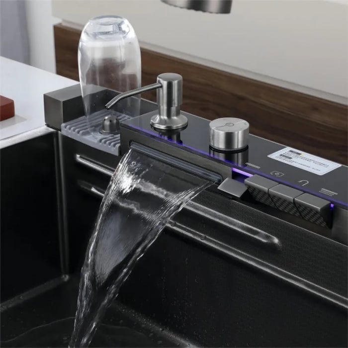 Set chiuveta bucatarie multifunctionala, dimensiune 750x460, culoare gri antracit, Top Ceramic [3]