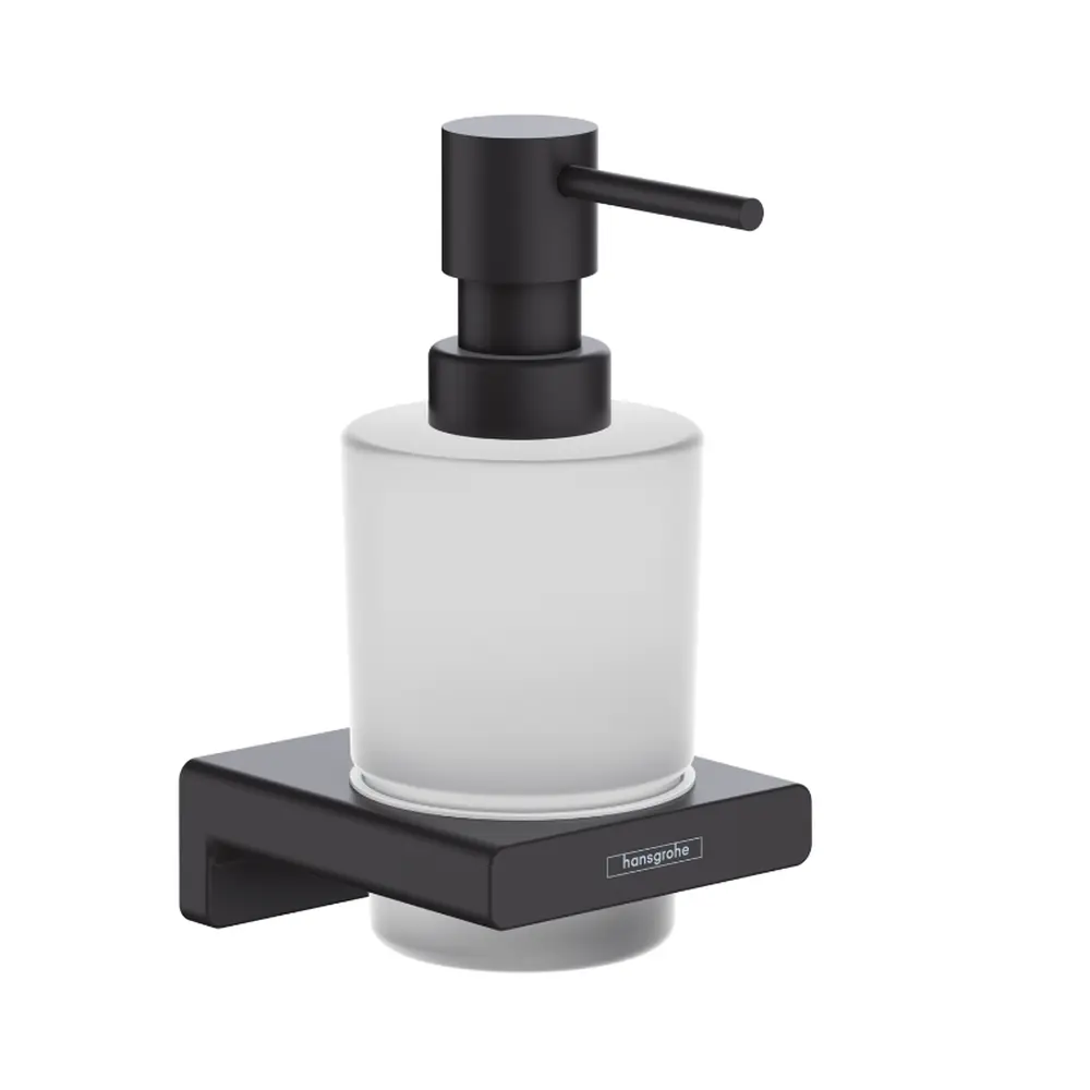 Set coloana dus si baterie lavoar Hansgrohe Vernis Blend si accesorii baie Hansgrohe AddStoris, negru mat [3]