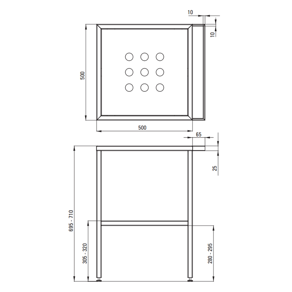Set consola baie neagra Deante Temisto cu lavoar inclus 50 cm [4]