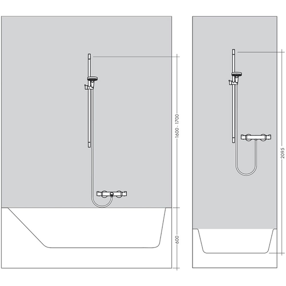 Set de dus cu bara crom Hansgrohe, Raindance Select S [4]