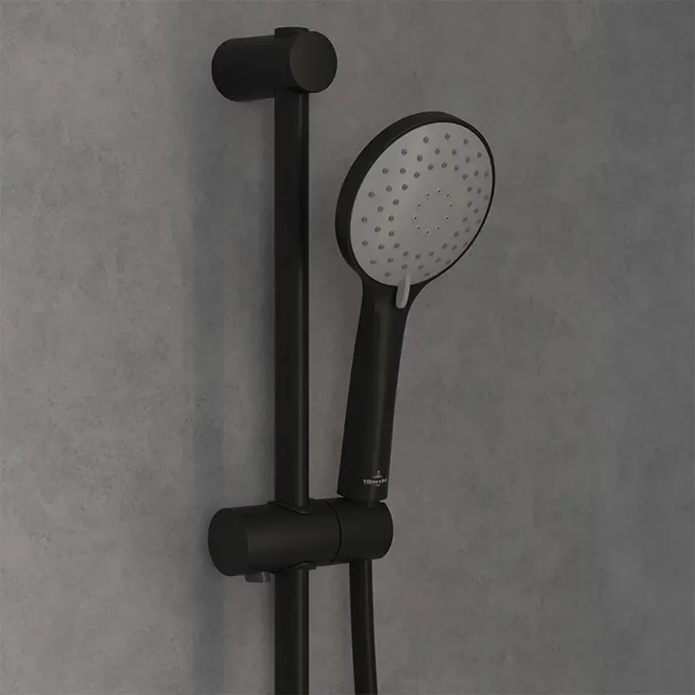 Set de dus, cu bara, portsapun, para dus si furtun, negru mat, Villeroy&Boch Universal Showers [2]