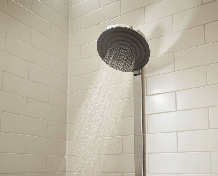 Set de dus cu baterie termostatata, palarie 26 cm, 2 jeturi, crom, Hansgrohe Pulsify S [7]