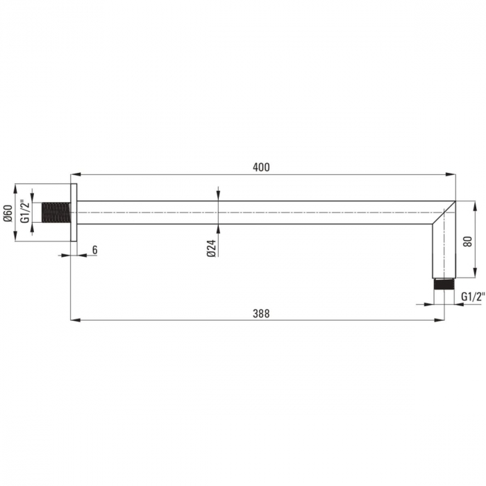 Set de dus incastrat, cu palarie, para de dus si baterie, bara glisanta, crom, Deante Arnika [4]