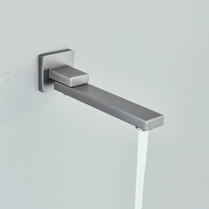 Set de duș cu pară pătrată 25 cm si cu 3 funcții de curgere a apei, culoare gri antracit [5]