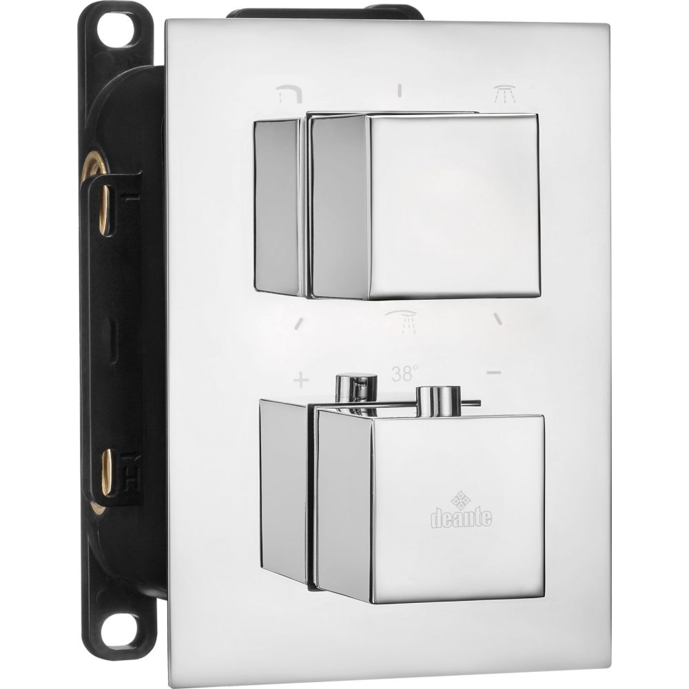 Set de dus culoare crom lucios cu baterie termostatata Deante, Box [2]