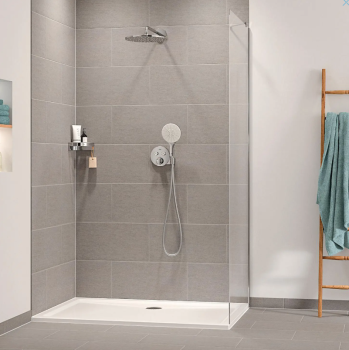 Set de dus incastrat cu baterie termostata, 3 jeturi, crom lucios, Grohe Precision SmartControl [3]