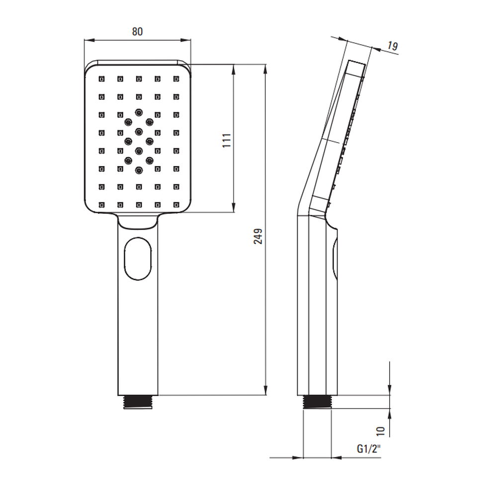 Set de dus incastrat culoare auriu lucios Deante, Alpinia [5]