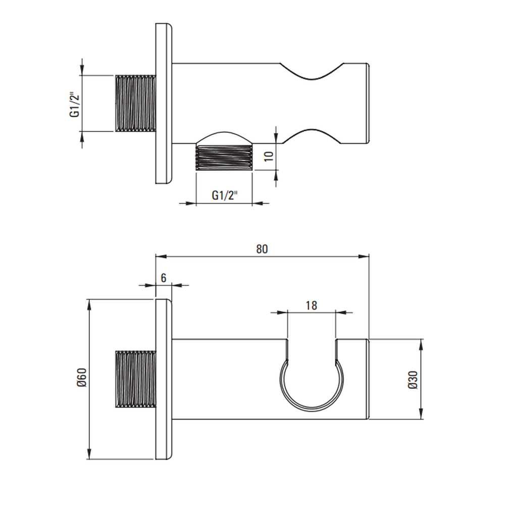 Set de dus incastrat culoare bronz periat Deante Temisto [6]