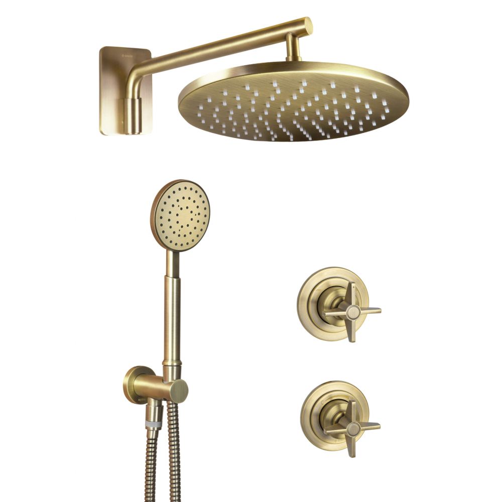 Set de dus incastrat culoare bronz periat Deante Temisto