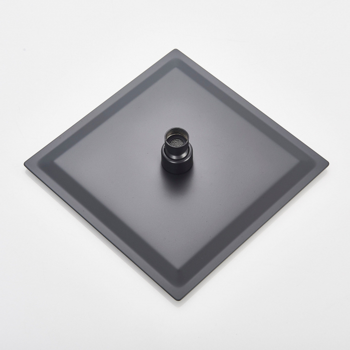 Set dus negru incastrabil, cu para patrata 30 cm, 2 functii de curgere a apei [3]