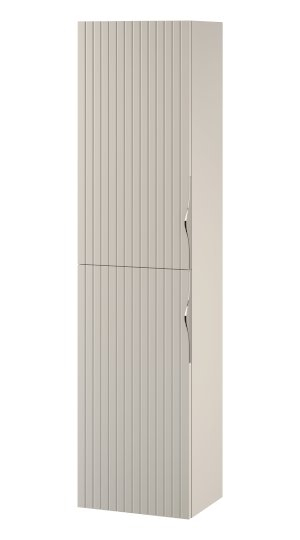 Set dulap baie suspendat 2 sertare si lavoar inclus 100 cm, dulap baie suspendat si dulap baie tip coloana, culoare casmir mat, MDF, Cersanit Tirso [6]