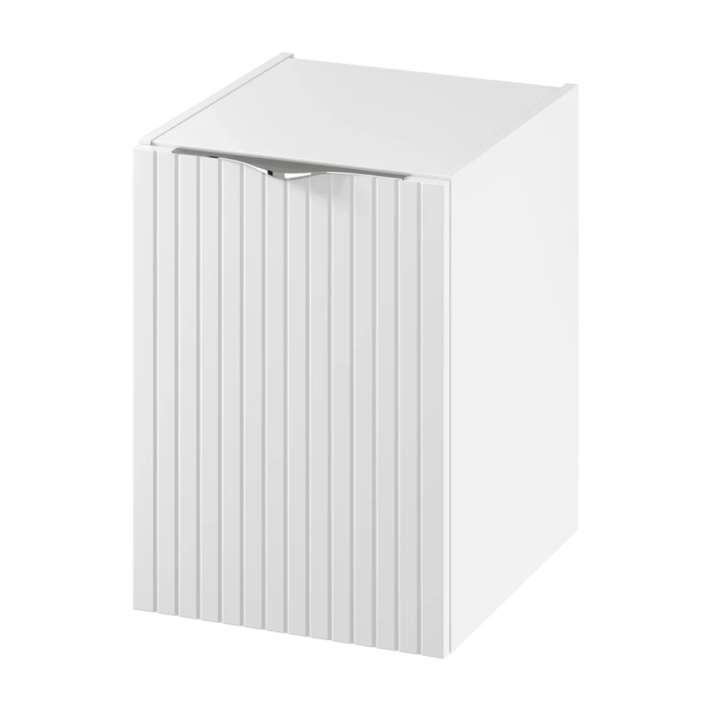Set dulap baie suspendat 2 sertare si lavoar inclus 80 cm, dulap baie suspendat si dulap baie tip coloana, culoare alb mat, MDF,Cersanit Tirso [4]