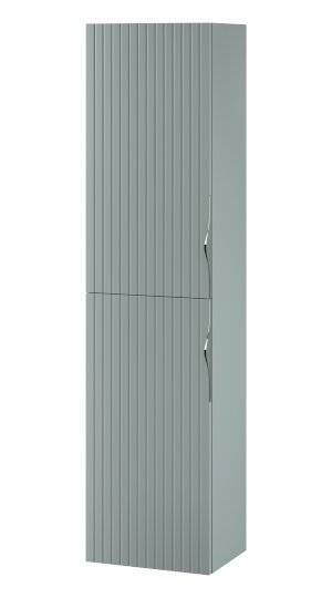 Set dulap baie suspendat 2 sertare si lavoar inclus 80 cm, dulap baie suspendat si dulap baie tip coloana, culoare fiord mat, MDF,Cersanit Tirso [6]