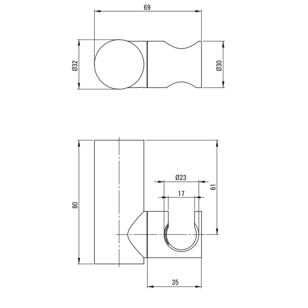 Set dus titan cu para, furtun de dus si suport para Deante Arnika [3]