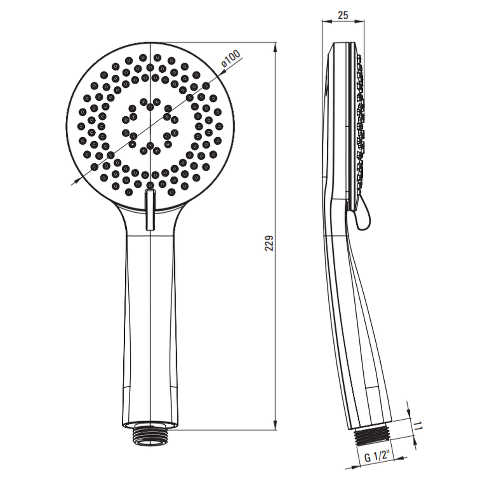Set dus titan cu para, furtun de dus si suport para Deante Arnika [2]